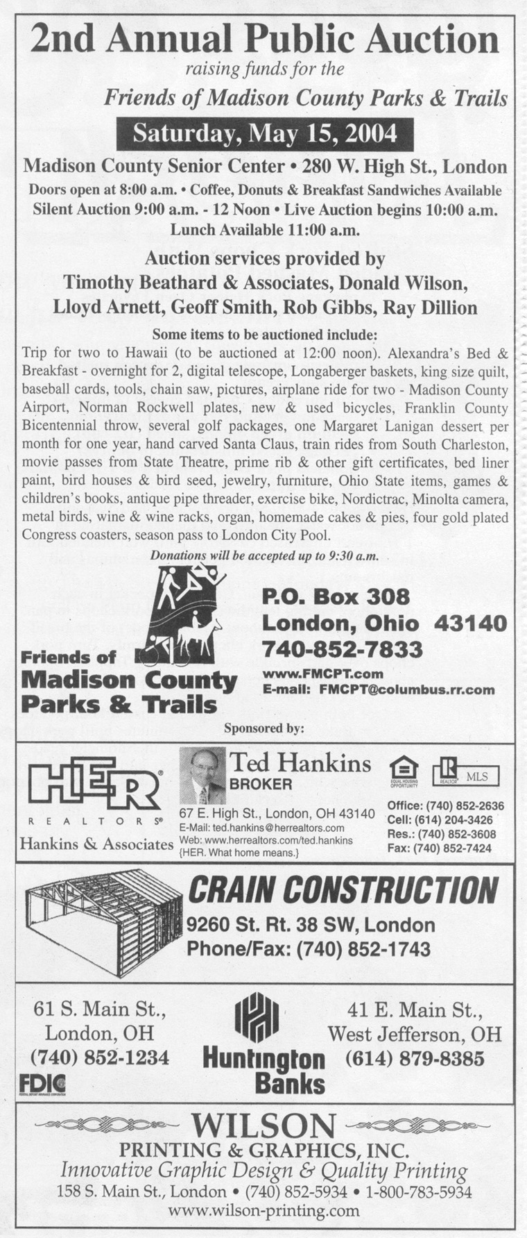 05-03-04 - Madison Press auction advertisement