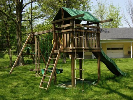 Swing set received from an anonymous donor