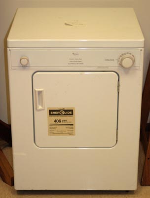 Whirlpool dryer donated by Lois Snyder