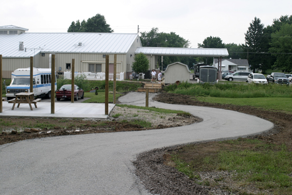 05-26-04 Crushed limestone base has been applied to the trailhead spur