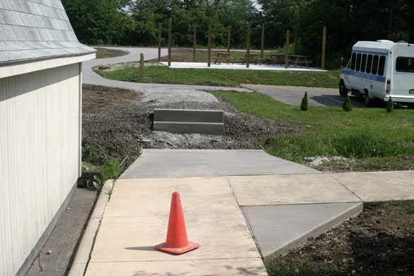 05-27-04 Concrete completed for footbridge