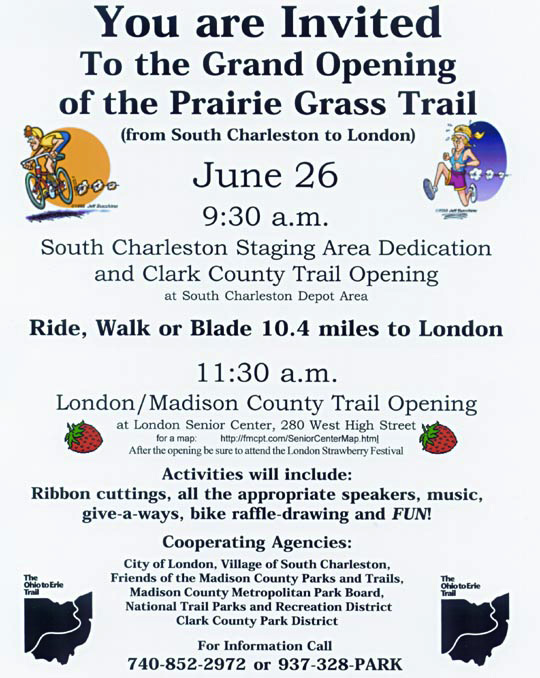 Prairie Grass Trail ribbon cutting ceremony invitation