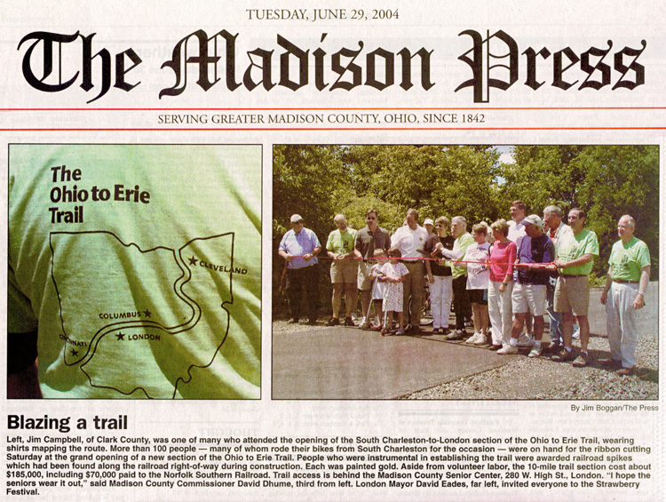 06-29-04 - Madison Press article: Blazing a trail