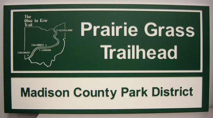 02-01-05 - Signs have arrived for the Prairie Grass Trail trailhead entrance, and are scheduled to be installed before spring.