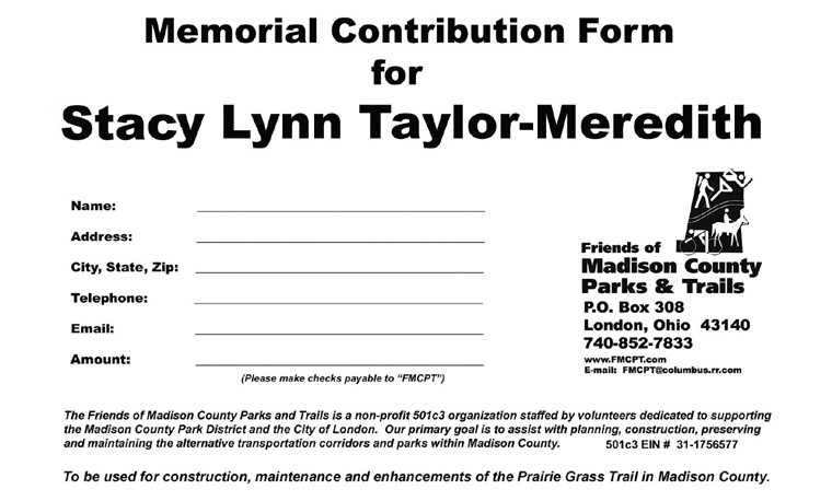 Memorial Contribution Form