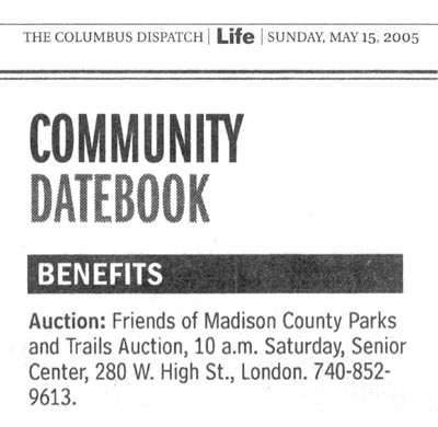 05-15-05 - Columbus Dispatch advertisement:  FMCPT Auction