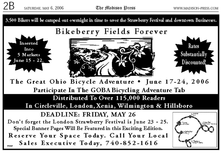 05-06-06 - Madison Press advertisement: Participate in the Madison Press GOBA insert