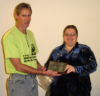 01-17-07 - Melissa McClelland receives special recognition during the FMCPT Annual Membership Meeting.