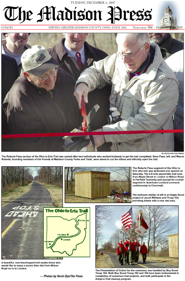 12-04-07 - Madison Press article: Roberts Pass opening ceremony