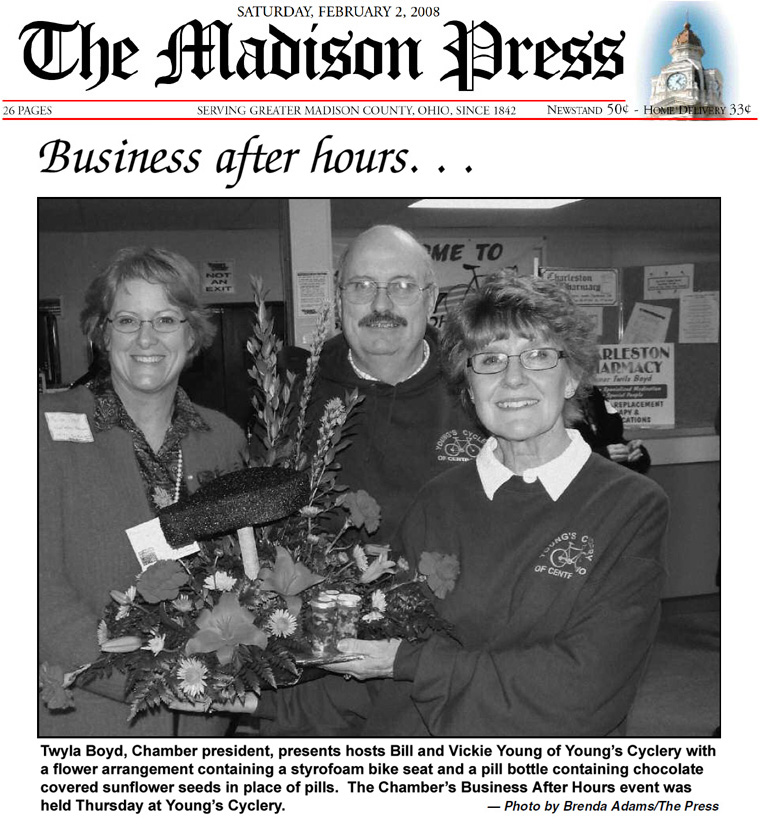 02-02-08 - Madison Press article: Business after hours