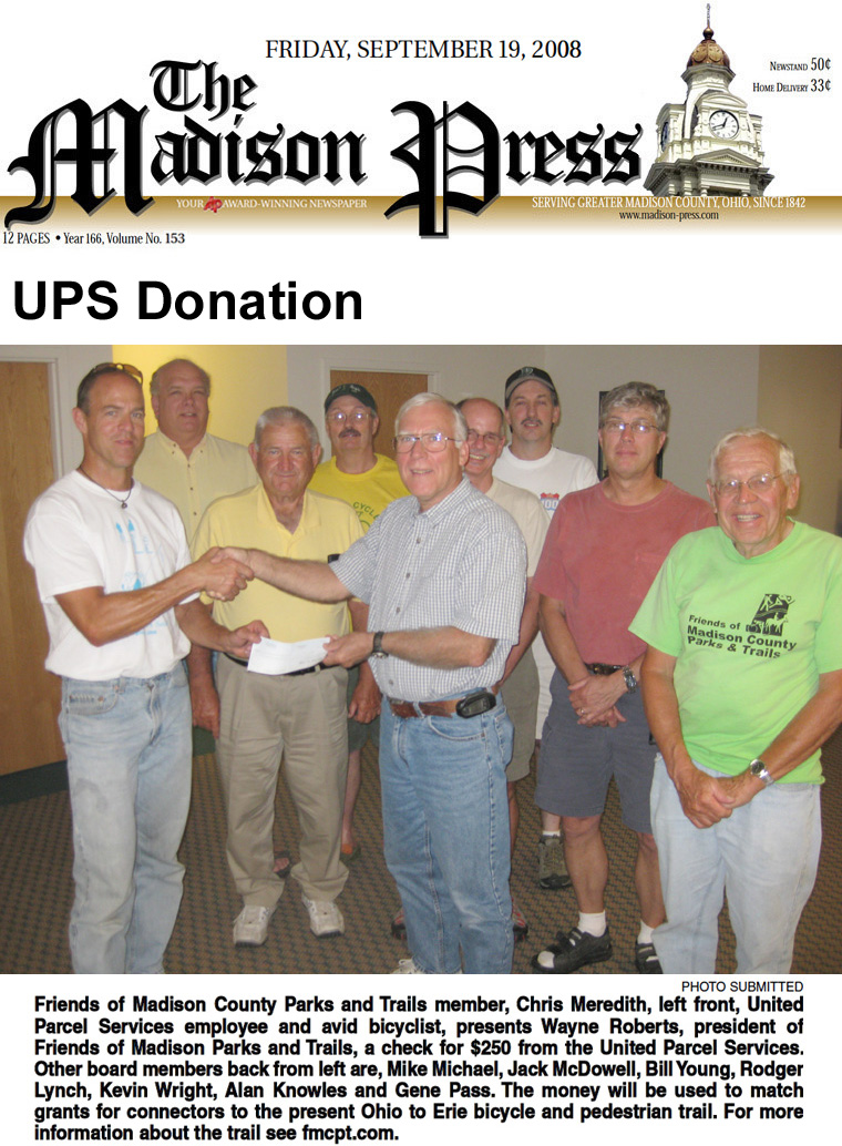 09-19-08 - Madison Press photo: UPS Donation