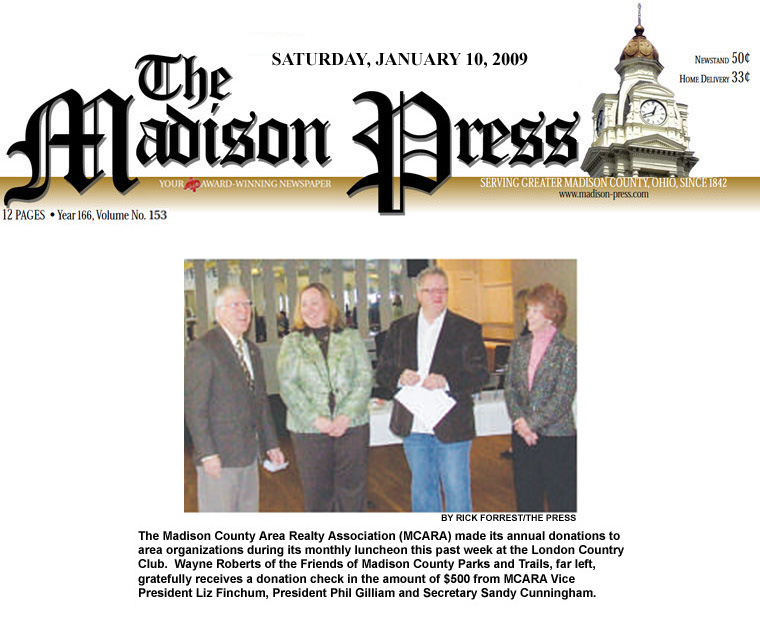 05-08-09 - Madison Press article:  FMCPT auction brings ‘em out