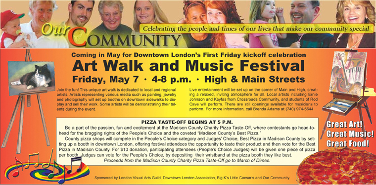 04-10-10 - Our Community article:  Downtown London is hosting May's First Friday