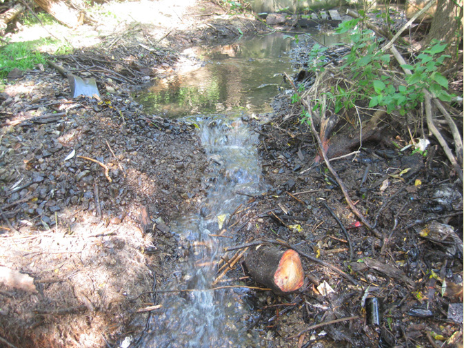 09/01/10 - FMCPT clears culvert between Midway Street and the Prairie Grass Trailhead