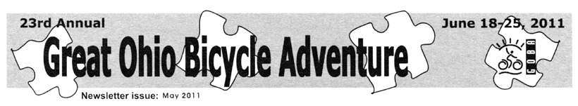 Great Ohio Bicycle Adventure May Newsletter