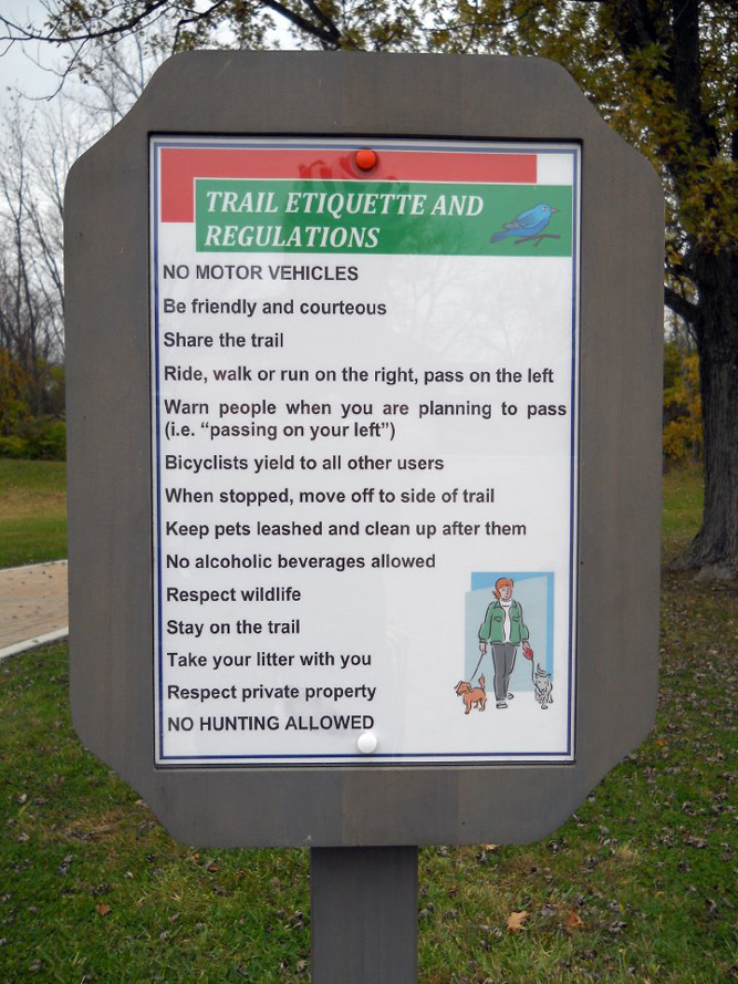 11-04-11 - New signs posted at our trailheads