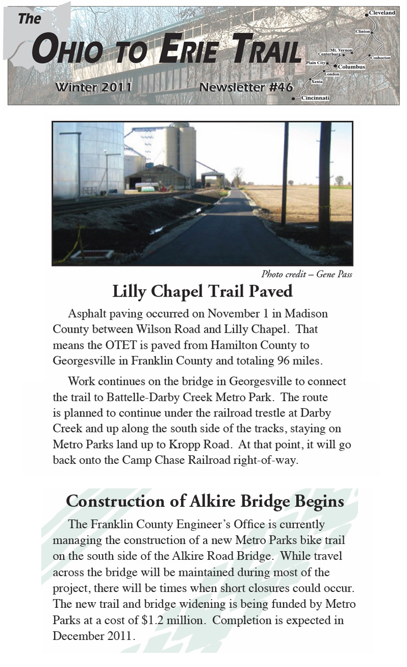 01-08-12 - Ohio to Erie Trail Winter Newsletter now available online