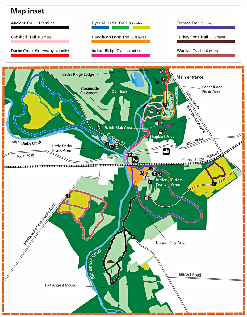 Battelle Darby Creek Metro Park Trails Map