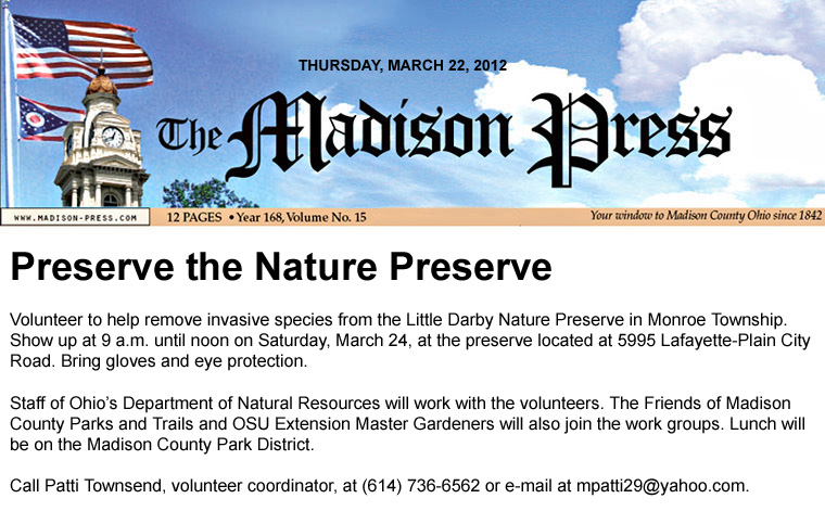 03-22-12 - Madison Press article: Preserve the Nature Preserve