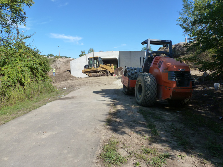 09-16-12 - Dayton Daily News article: Bike trail tunnel under U.S. 35 to be complete in spring