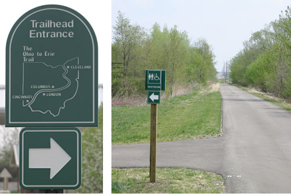 04-15-05 - New entrance signs installed at the trailhead!