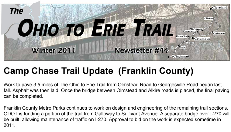 Ohio to Erie Trail Newsletter - Winter 2011