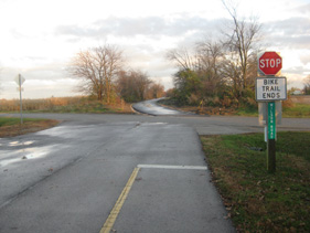 Wilson Road looking east - Camp Chase Trail