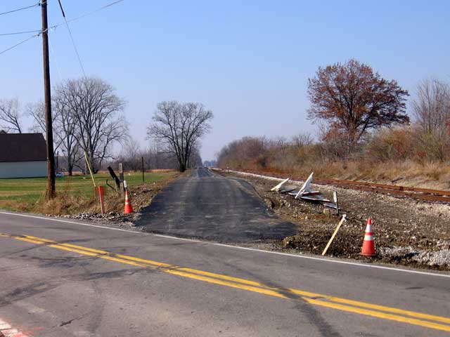 In this photo we are at the same location as above (Alkire Road) looking West back towards Lilly Chapel. (Photo: Richard Gehman)