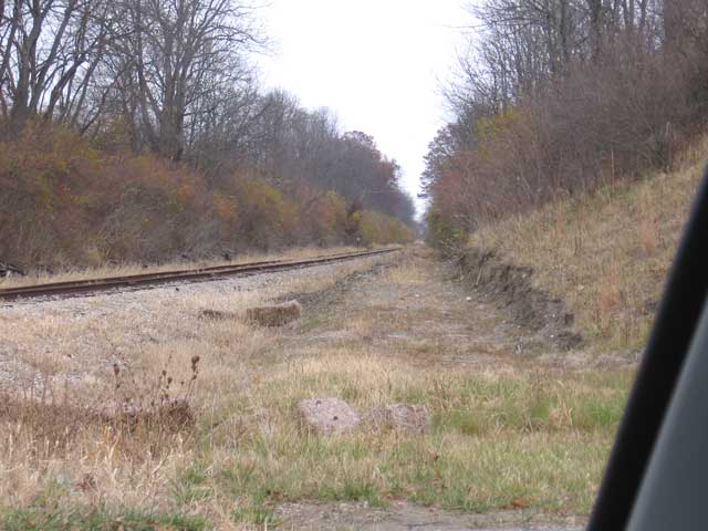 This picture is taken from Darby Creek Drive .90 miles East of the railroad trestle over the Darby Creek. As you can see construction has started for the trail next to the railroad on its South side.    (Photo: Richard Gehman)