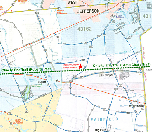 Wilson Road Trailhead Map