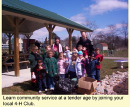 Learn community service at a tender age by joining your local 4-H Club